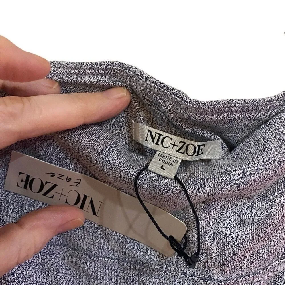 Nic + Zoe Eaze NWT size large blue speckled comfy pants